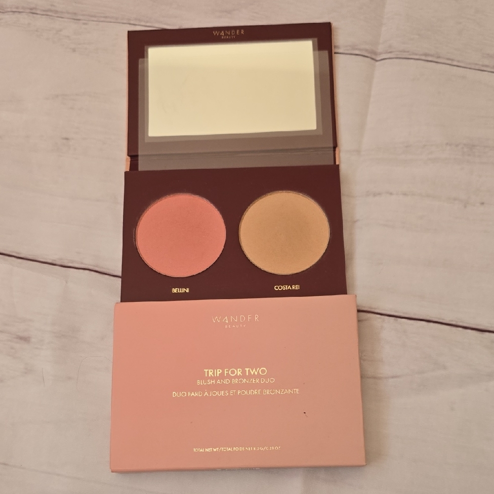 Wander Beauty Blush and Bronzer Duo - Peach and Beige